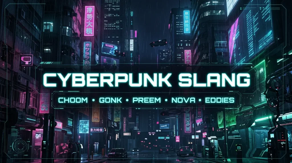 Cyberpunk Slang Explained Choom, Gonk, Preem and More
