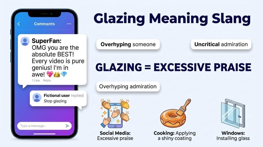 Glazing Meaning Slang: Why People Say “Stop Glazing”
