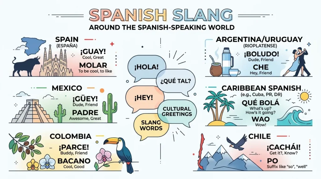 Spanish Slang Common Words, Meanings, and Regional Differences