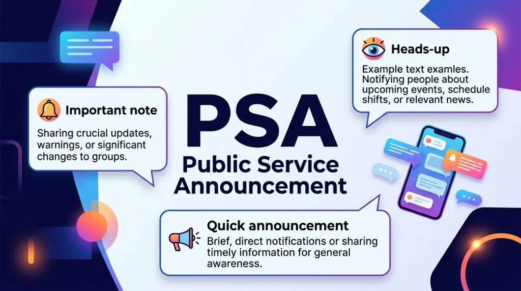 What Does PSA Mean in Text, Chat, and Social Media